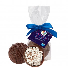 New Years Hot Chocolate Bomb Mug Stuffer - Deluxe Flavor - Milk & Dark Delight with Logo
