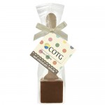 Logo Branded Hot Chocolate on a Spoon in Favor Bag - Milk Chocolate