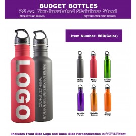 Custom Imprinted 25 Oz. Non-Insulated Stainless Steel Bottle  Custom Imprinted 25 Oz. Non-Insulated Stainless Steel Bottle