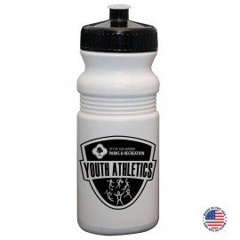 Logo Branded 20 Oz. USA-Made White Sport Bottle with Push-pull Lid  Logo Branded 20 Oz. USA-Made White Sport Bottle with Push-pull Lid