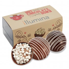 Promotional Hot Chocolate Bomb Gift Box - Original Flavor - 2 Pack - Classic Milk & Classic Dark