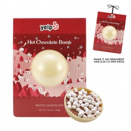 Personalized Hot Chocolate Bomb Billboard Card - White Chocolate