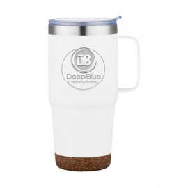Custom 24oz S/S travel mug with cork bottom