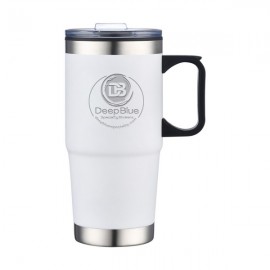 Personalized 24oz Stainless Steel travel mug with stainless bottom