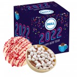 Promotional New Years Hot Chocolate Bomb Gift Box - Deluxe Flavor - White Chocolate Peppermint