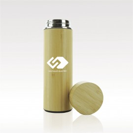 Bamboo Insulated Bottle Custom Printed