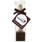 Logo Branded Hot Chocolate on a Spoon in Favor Bag - Dark Chocolate