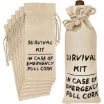 Promotional Cotton Wine Survival Kit Bag