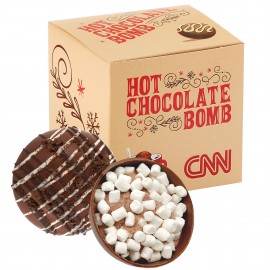 Logo Branded Hot Chocolate Bomb Gift Box - Grand Flavor - Cookies & Cream