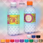 12 Oz. Custom Label Water in a clear Diamond Cut Bottle Custom Imprinted