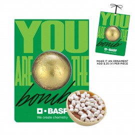 Custom Printed Hot Chocolate Bomb Billboard Card - White Chocolate with Foil