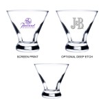 8.25 Oz. Stemless Martini Glass (Screen Printed) Logo Branded