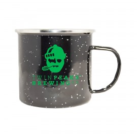 17 Oz. Camp Fire Stainless Steel Enamel Mug Custom Imprinted