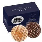 Hot Chocolate Bomb Gift Set - 2 Pack - Cookies & Cream & Dulce De Leche Custom Printed