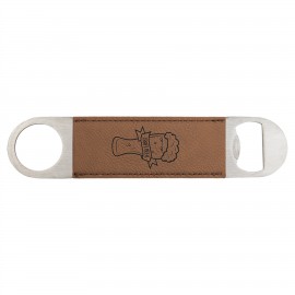 Dark Brown Laserable Leatherette Bottle Opener Custom Imprinted