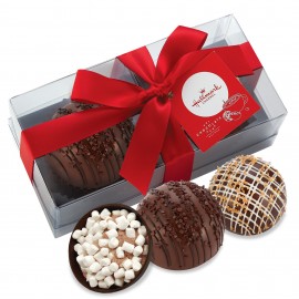 Hot Chocolate Bomb Gift Box - Deluxe Flavor - 2 Pack - Milk & Dark Delight Custom Imprinted
