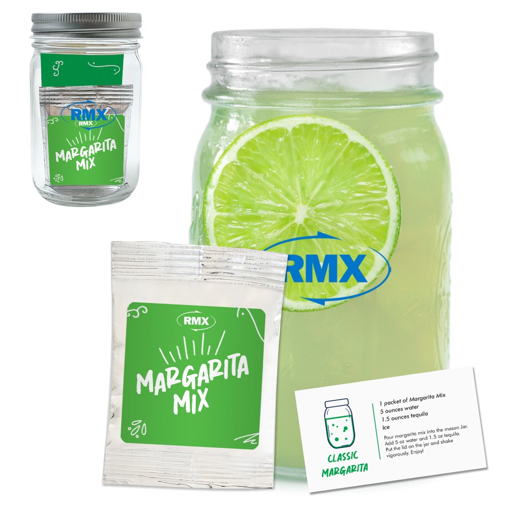 Margarita Kit in Mason Jar with Logo Margarita Kit in Mason Jar with Logo