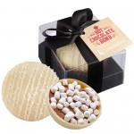Hot Chocolate Bomb Gift Box w/ Hang Tag -Deluxe Flavor - White Chocolate Crystal Logo Branded