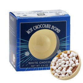 Promotional Hot Chocolate Bomb in Window Box - White Chocolate