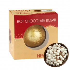 Promotional New Years Hot Chocolate Bomb in Window Box - Dark Chocolate