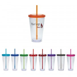 Custom Printed 32 Oz. Carnival Plastic Tumbler w/ Colored Straw  Custom Printed 32 Oz. Carnival Plastic Tumbler w/ Colored Straw