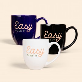 Solid-Color Bistro Ceramic Mug 16 Oz. with Logo