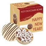 New Years Hot Chocolate Bomb Gift Box - Original Flavor - Classic White Chocolate Logo Branded