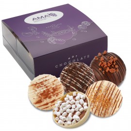 Hot Chocolate Bomb Gift Box - Grand Flavor - 4 Pack with Logo