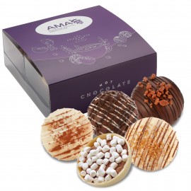 Hot Chocolate Bomb Gift Box - Grand Flavor - 4 Pack Logo Branded