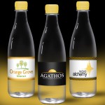 Custom Printed 16.9 oz. Spring Water, Clear Glastic Bottle w/ Yellow Cap