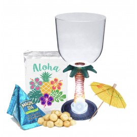 Palm Tree Light up Cup with Drink Mix & Nuts Custom Imprinted  Palm Tree Light up Cup with Drink Mix & Nuts Custom Imprinted