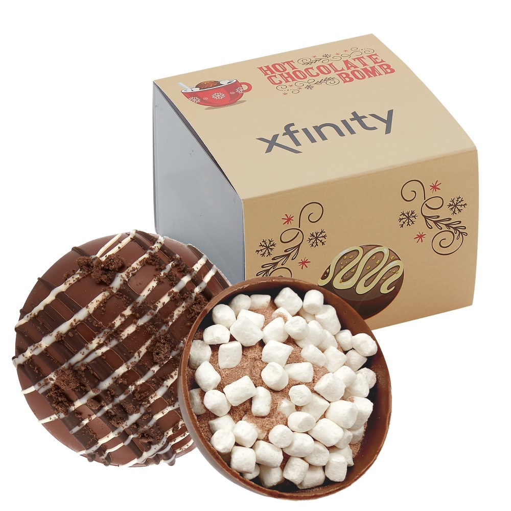 Hot Chocolate Bomb Gift Box w/ Sleeve - Grand Flavor - Cookies & Cream Custom Printed