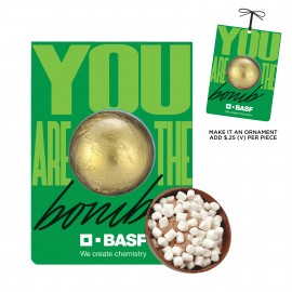 Promotional Hot Chocolate Bomb Billboard Card - Milk Chocolate with Foil
