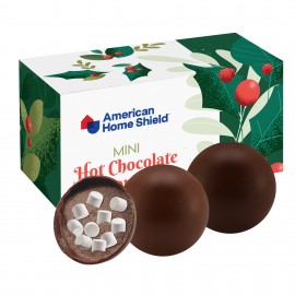 Logo Branded 2 Pack Mini Hot Chocolate Bombs in a Box - Classic Milk & Classic Dark