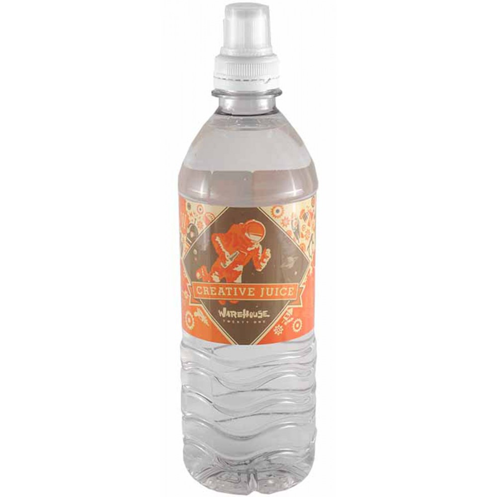 16.9 Oz. Custom Labeled Bottled Spring Water w/Sport Cap Custom Imprinted