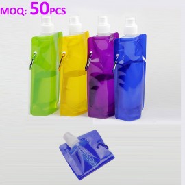 Custom Imprinted BPA free Collapsible Water Bottles Bag