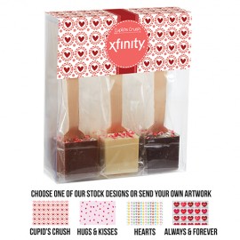 Crazy for You Hot Chocolate on a Spoon 3 Pack Gift Set Logo Branded