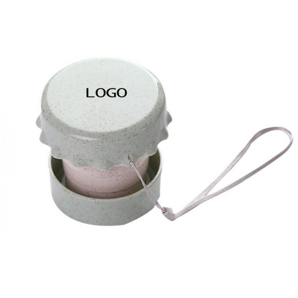 Custom Imprinted Wheat Straw Foldable Travel Cup