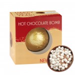 New Years Hot Chocolate Bomb in Window Box - Milk Chocolate with Logo
