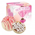 Valentine's Day Hot Chocolate Bomb Gift Box - Classic White Custom Imprinted