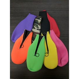 Neoprene Zipper Bottle Collapsible Insulator Custom Printed  Neoprene Zipper Bottle Collapsible Insulator Custom Printed