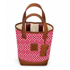 Custom Printed Westport 2 Bottle Wine Tote-HD Weave/Milan Trim