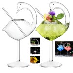 6oz Creative Swan Drinking Glasses Custom Printed