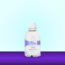 Screen Printed 8oz / 237ml Bullet Bottles Clear with Flat Cap Logo Branded  Screen Printed 8oz / 237ml Bullet Bottles Clear with Flat Cap Logo Branded