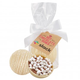 Promotional Hot Chocolate Bomb Mug Stuffer - Deluxe Flavor - White Chocolate Crystal