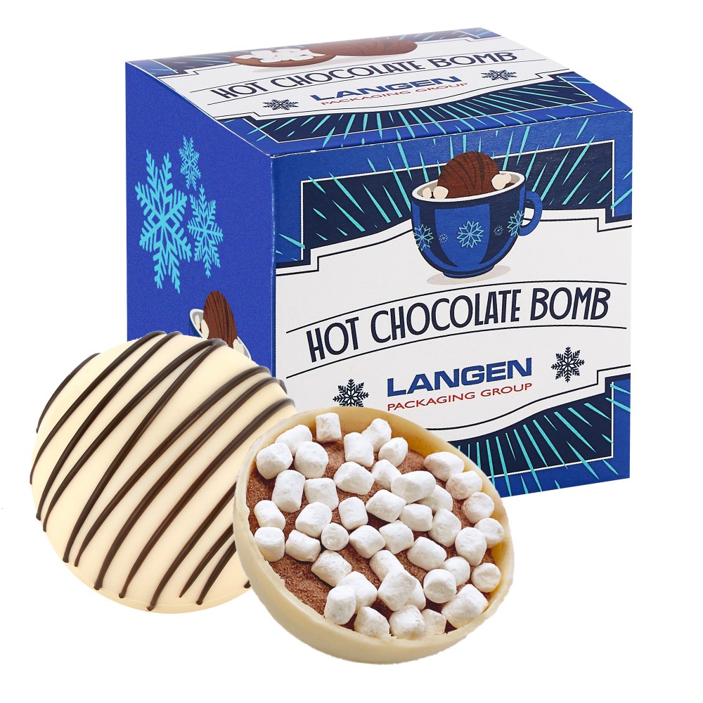 Logo Branded Hot Chocolate Bomb Gift Box - Original Flavor - Classic White Chocolate