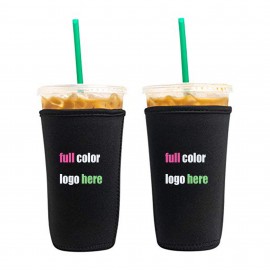 Full Color Neoprene Coffee Cup Sleeves Logo Branded  Full Color Neoprene Coffee Cup Sleeves Logo Branded