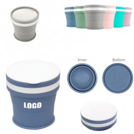 Logo Branded 350ml Silicone Collapsible Cup  Logo Branded 350ml Silicone Collapsible Cup