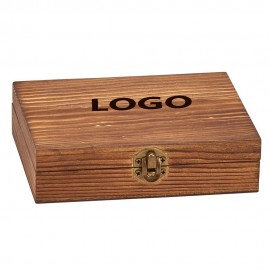 Promotional WOOD BOX w/ 9 WHISKEY STONES, STAINLESS STEEL TONGS & POUCH.  Promotional WOOD BOX w/ 9 WHISKEY STONES, STAINLESS STEEL TONGS & POUCH.