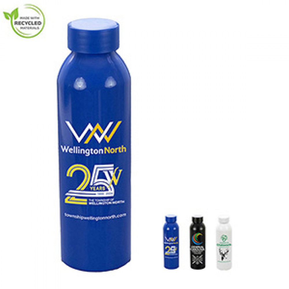 Custom Imprinted "STREAMLINER" 22 OZ Recycled RPET Aluminum Bottle With Low - Prile Lid Custom Imprinted "STREAMLINER" 22 OZ Recycled RPET Aluminum Bottle With Low - Prile Lid